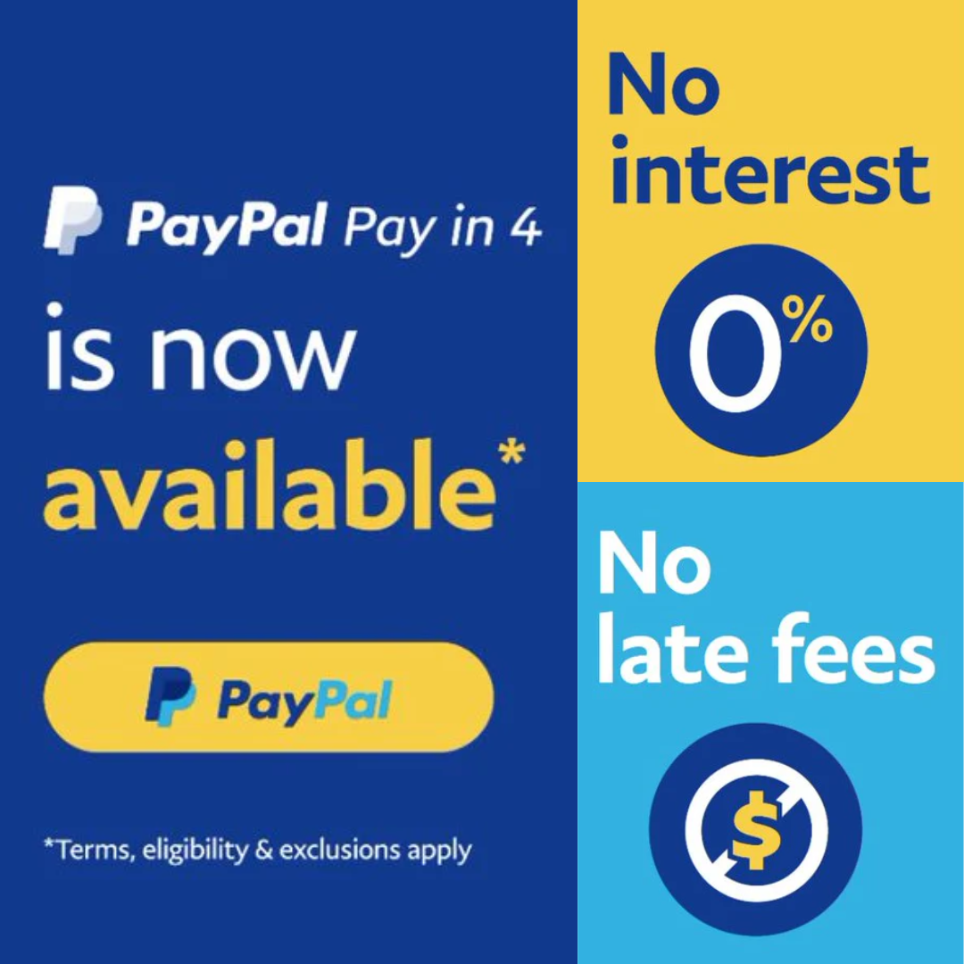 PAYPAL Buy Now Pay Later / Pay in 4 available on store!