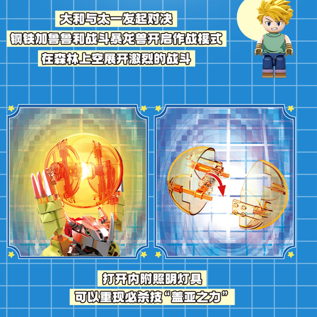 Digimon - SEMBOBLOCK Wargreymon vs Metalgarurumon set