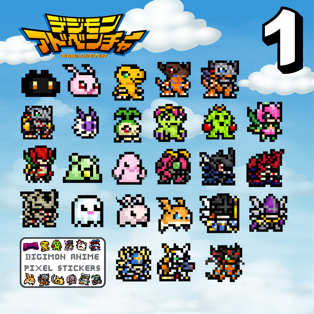 DIgimon_Anime_Pixel_Stickers