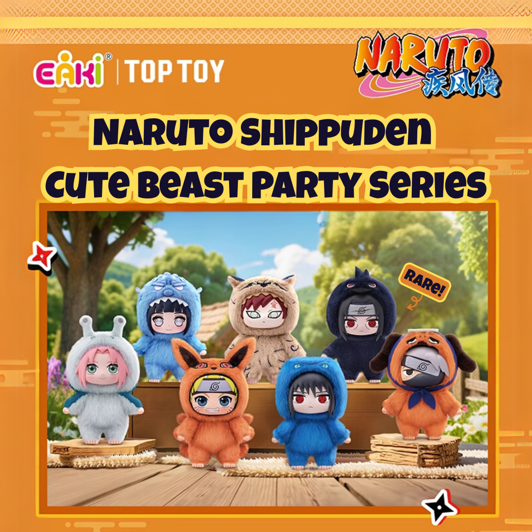 Naruto - TOP TOY Naruto Shippuden - Cute Beast Party Series Plush Keychain (FULL SET OF 6) (RELEASE AUG-SEP25)