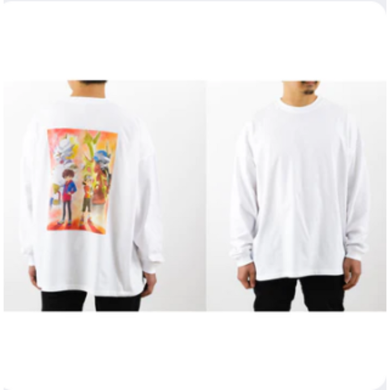 DigimonCon 2023 - Digimon Frontier x Digimon Ghost Game Oversized Long T-shirt