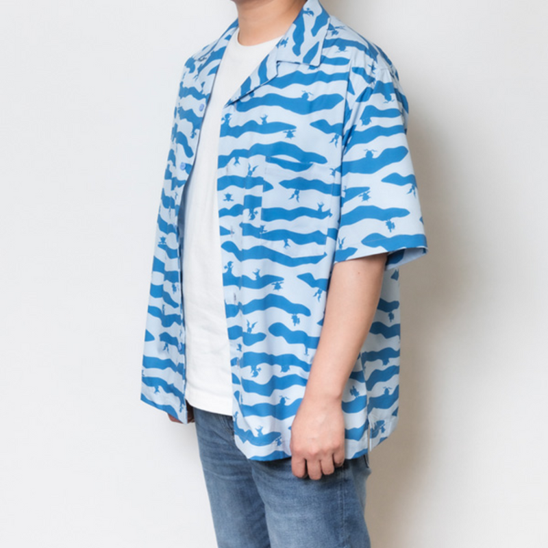 Digimon Partners -  Digitama pattern Aloha Shirt [INSTOCK]