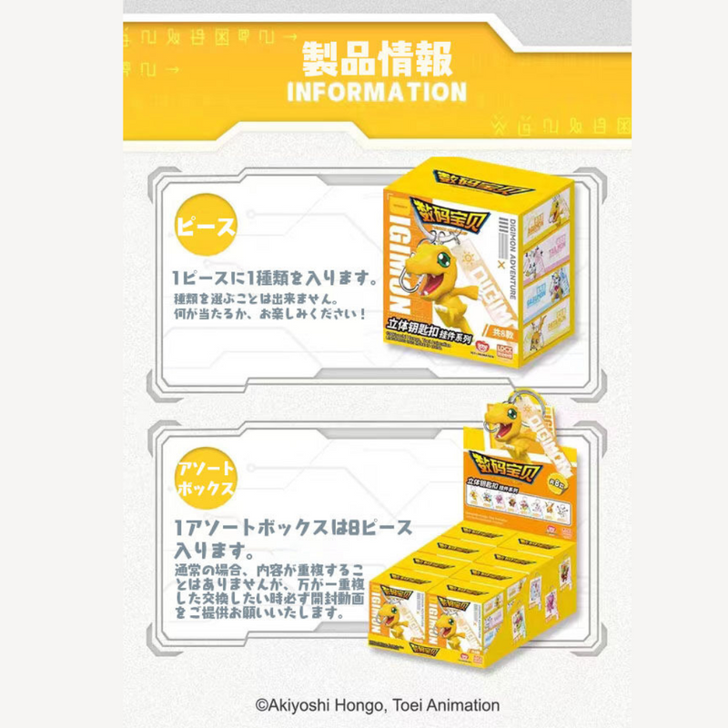 DIGIMON - TOEI ANIMATION x LDCX "Digimon Adventure: 3D Keychain Strap" Series