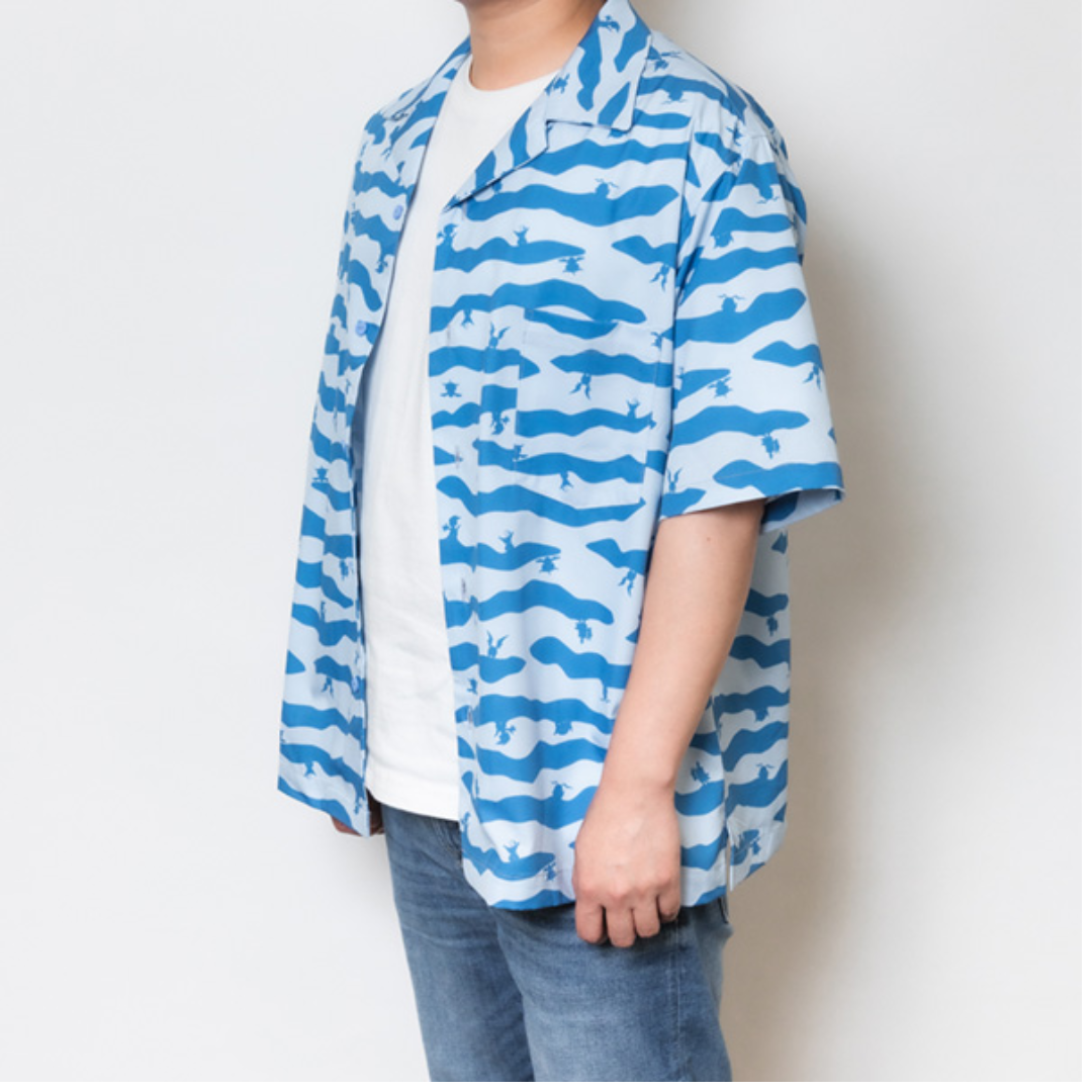 Digimon Partners -  Digitama pattern Aloha Shirt [INSTOCK]