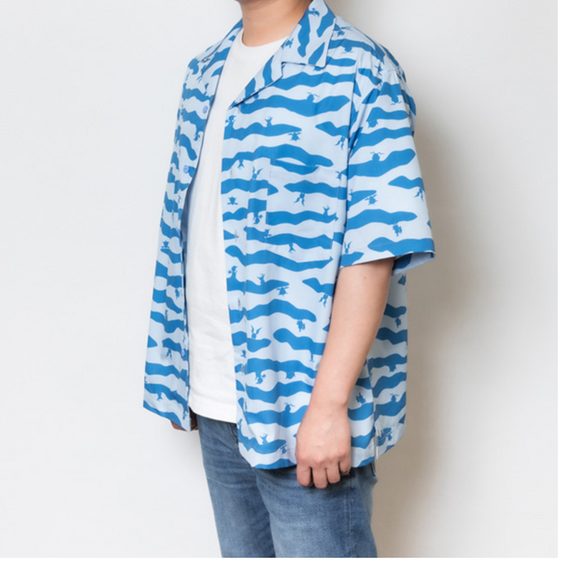 Digimon Partners -  Digitama pattern Aloha Shirt [INSTOCK]
