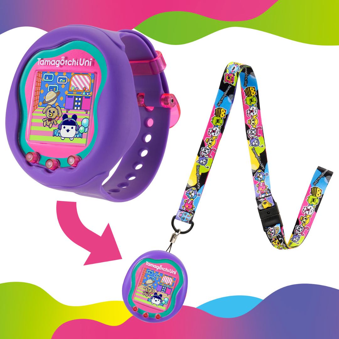 Tamagotchi Uni パープル ネックストラップ付き Tamagotchi Uni Purple