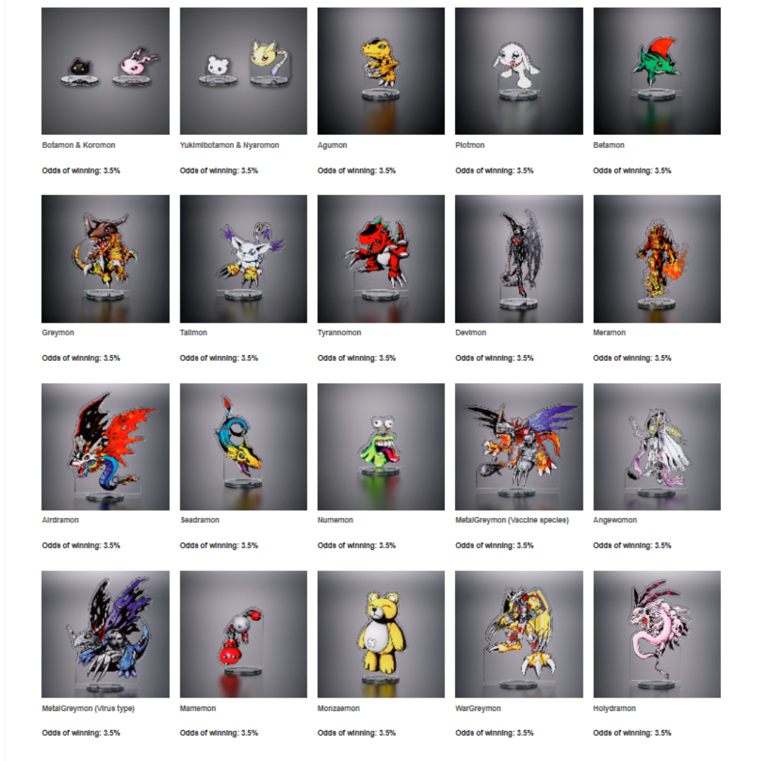 Digimon - Digital Monster WORLDMAKING ACRYLIC STAND -  Booster ver.1 (40 TYPES)  [PRE-ORDER] (RELEASE MAY-JUN26)