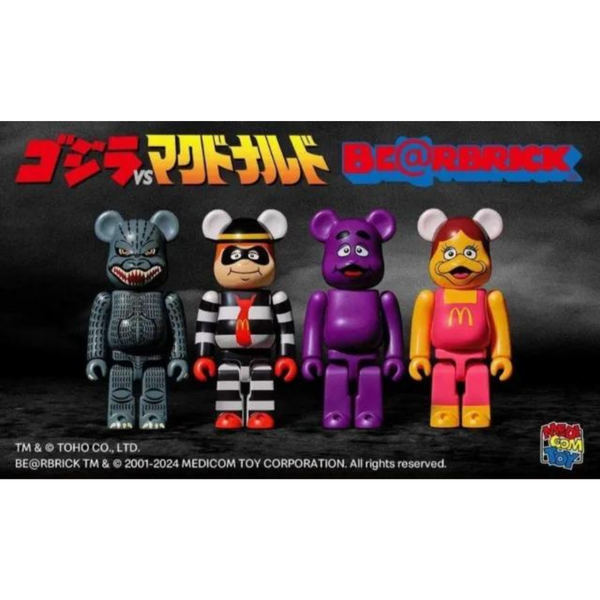 BE@RBRICK - Godzilla VS McDonald's 150% Full Set of 4
