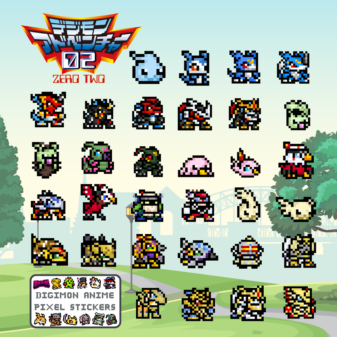 ZeninTCG - Fan-made- Anime Pixel Stickers [INSTOCK]