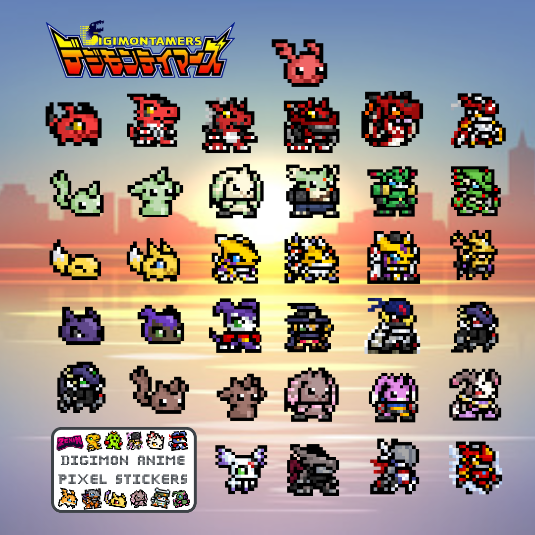 ZeninTCG - Fan-made- Anime Pixel Stickers [INSTOCK]