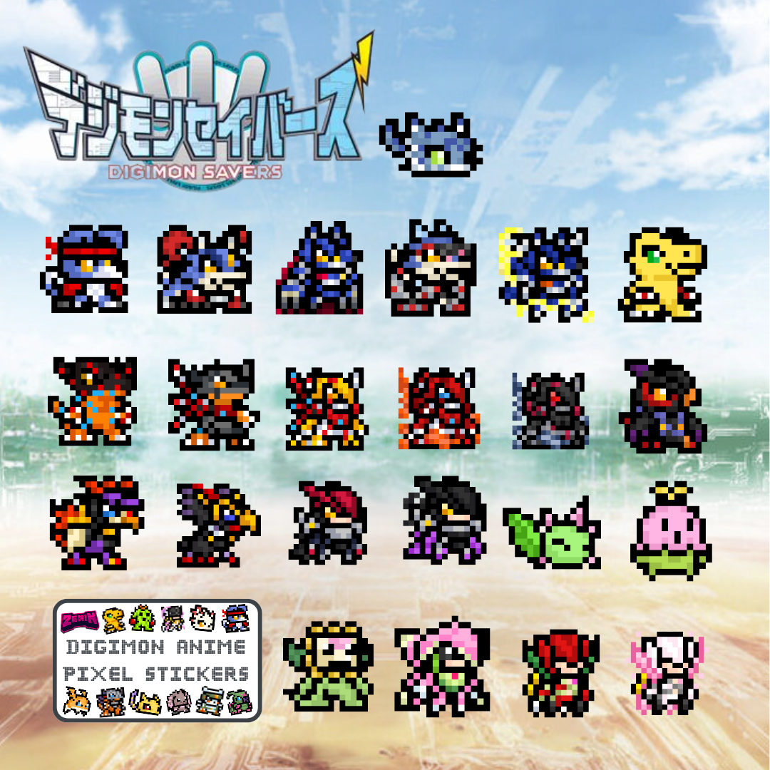 ZeninTCG - Fan-made- Anime Pixel Stickers [INSTOCK]