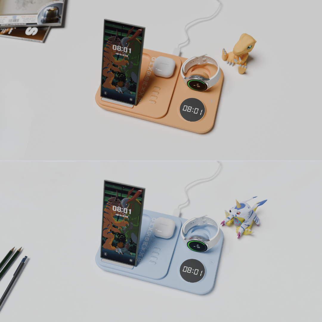 Digimon - Digimon Adventure - Korea Exclusive - 5 in 1 Wireless Charging Pad (Agumon/Gabumon) [PRE-ORDER] (RELEASE NOV-DEC25)