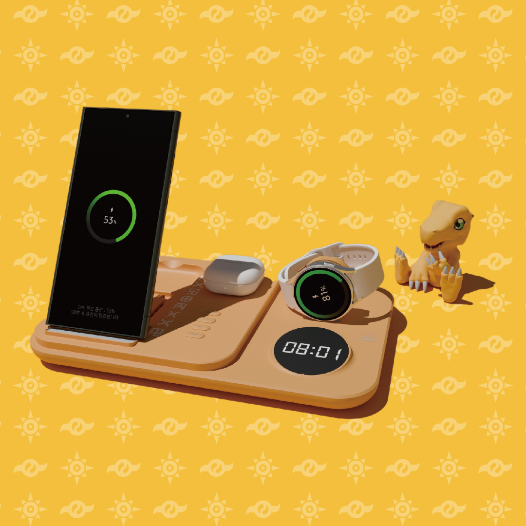 Digimon - Digimon Adventure - Korea Exclusive - 5 in 1 Wireless Charging Pad (Agumon/Gabumon) [PRE-ORDER] (RELEASE NOV-DEC25)