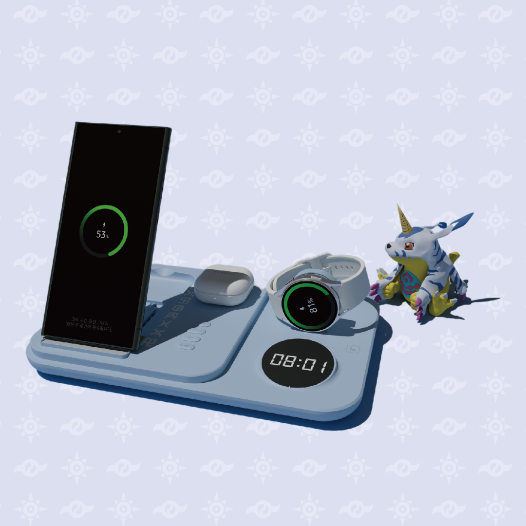 Digimon - Digimon Adventure - Korea Exclusive - 5 in 1 Wireless Charging Pad (Agumon/Gabumon) [PRE-ORDER] (RELEASE NOV-DEC25)