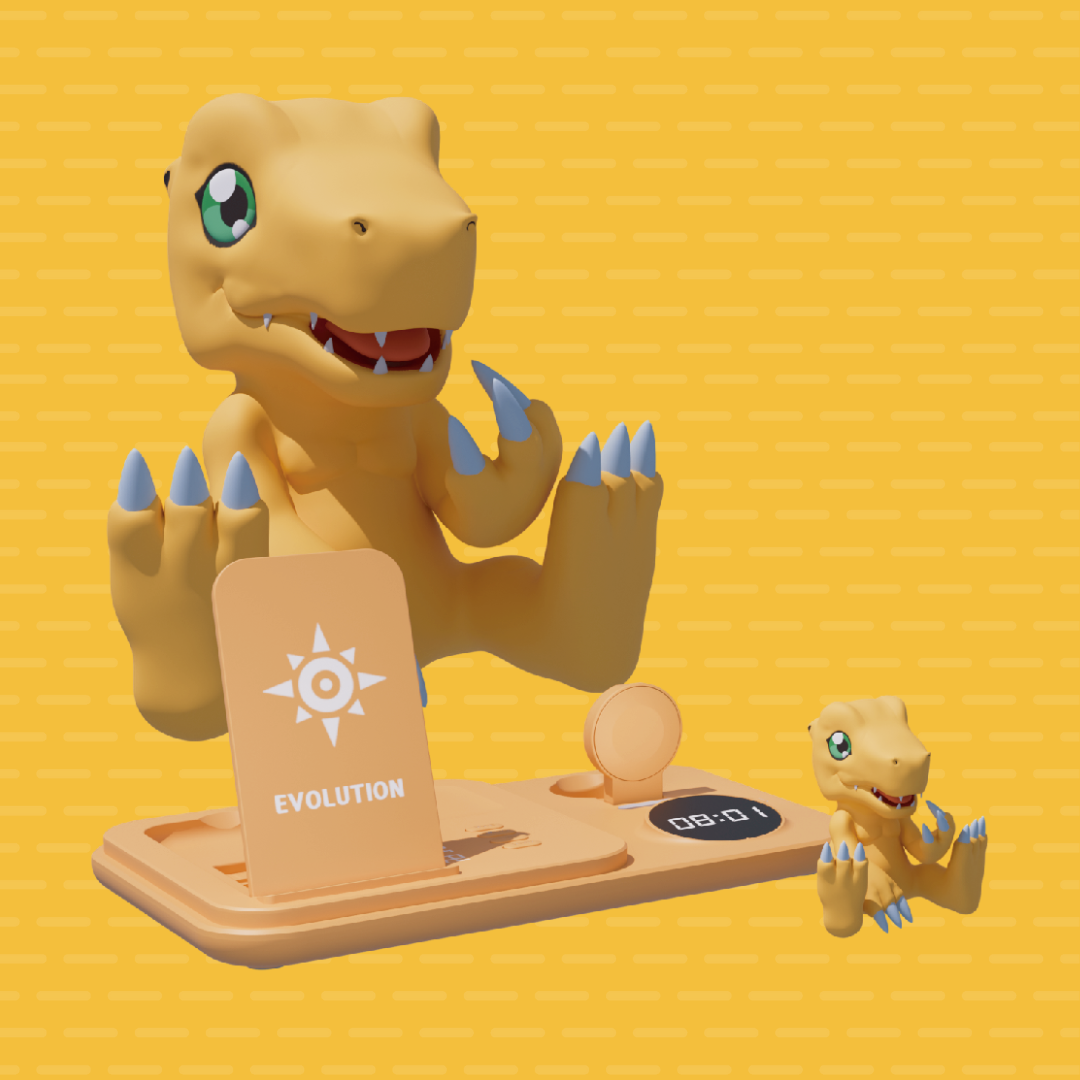 Digimon - Digimon Adventure - Korea Exclusive - 5 in 1 Wireless Charging Pad (Agumon/Gabumon) [PRE-ORDER] (RELEASE NOV-DEC25)