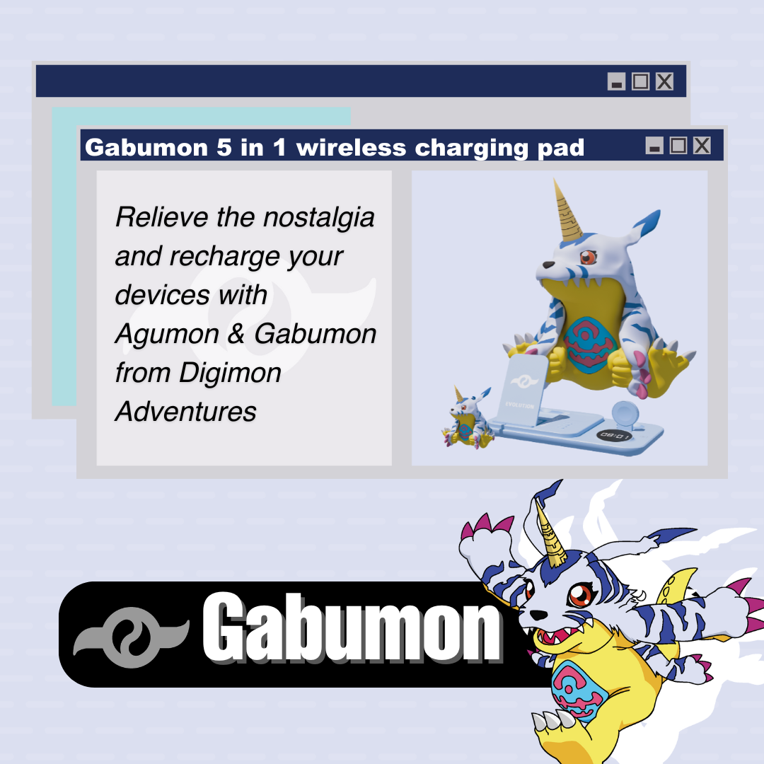 Digimon - Digimon Adventure - Korea Exclusive - 5 in 1 Wireless Charging Pad (Agumon/Gabumon) [PRE-ORDER] (RELEASE NOV-DEC25)