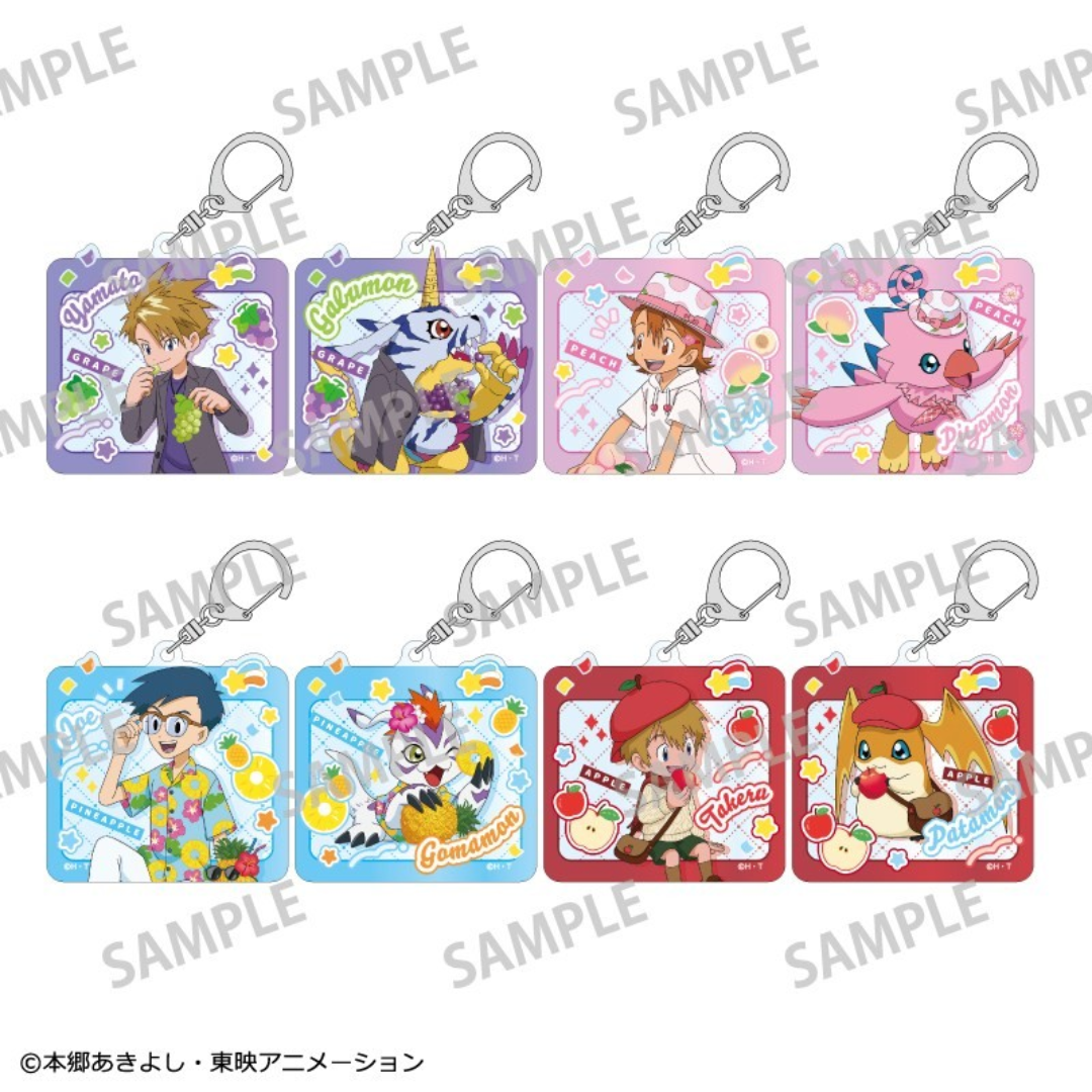 Digimon Adventure - Trading Acrylic Keyholder Vol.2 Fruit Party 1BOX (8PCS)  [PRE-ORDER](RELEASE FEB26)