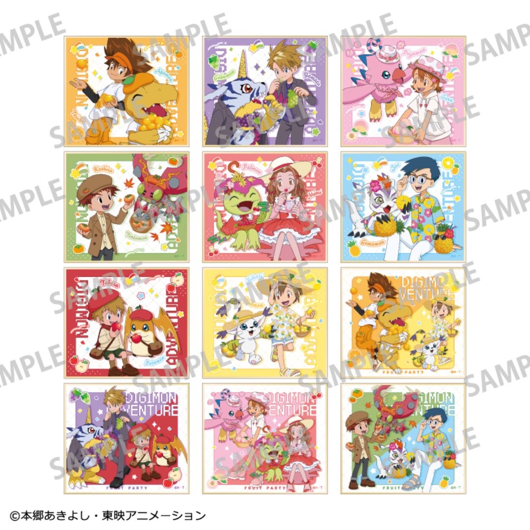 Digimon Adventure - Trading Mini Shikishi Fruit Party 1BOX (12PCS) [PRE-ORDER](RELEASE FEB26)