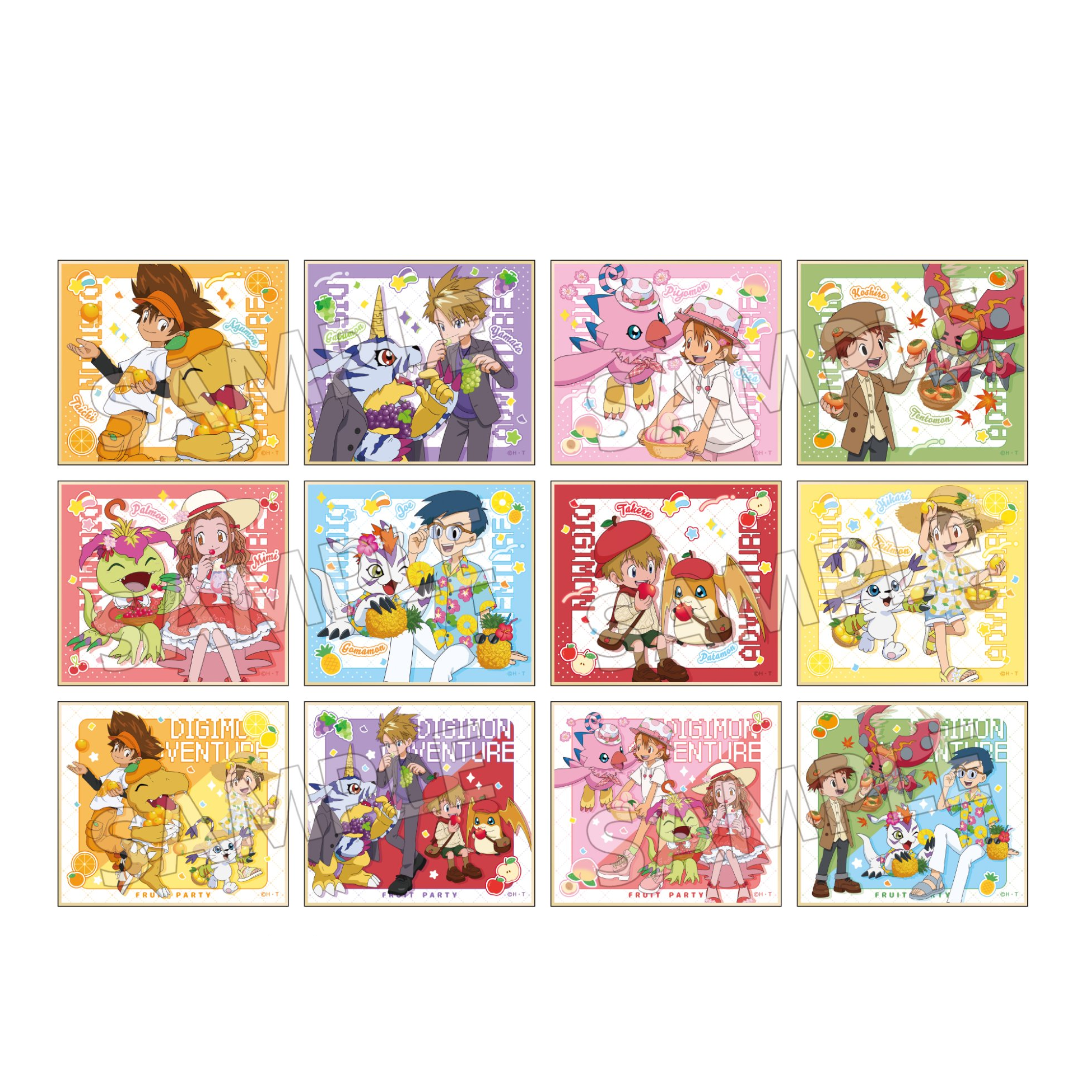 Digimon Adventure - Trading Mini Shikishi Fruit Party 1BOX (12PCS) [PRE-ORDER](RELEASE FEB26)