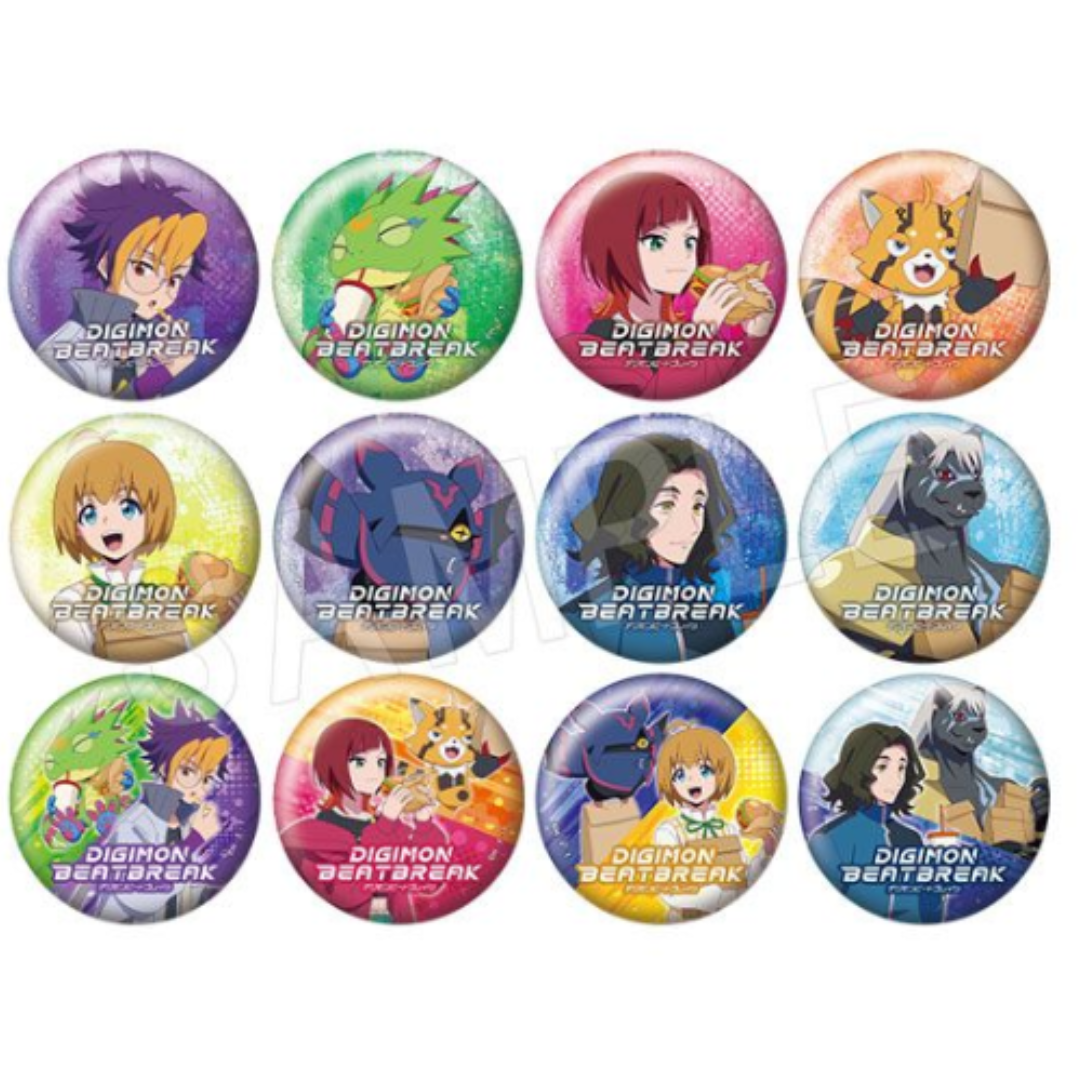 Digimon Beatbreak - Trading Holographic Pin Badge AGF2025ver. (1BOX 12PCS)  [PRE-ORDER] (RELEASE FEB-MAR26)