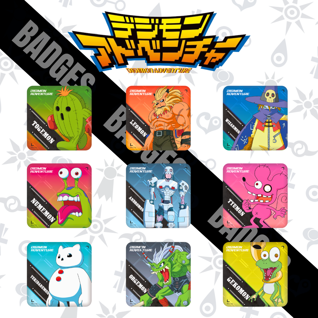 Digimon - Pop Up Store Exclusive - Digimon Adventure Illustration Badge [INSTOCK]