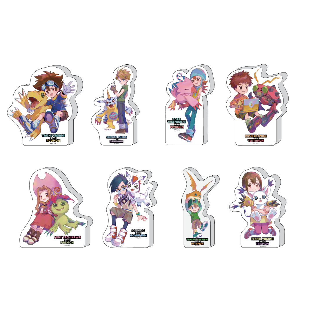 Digimon - Pop Up Store Exclusive - Digimon Adventure Mini Acrylic Stand (FULL SET OF 8) [INSTOCK]