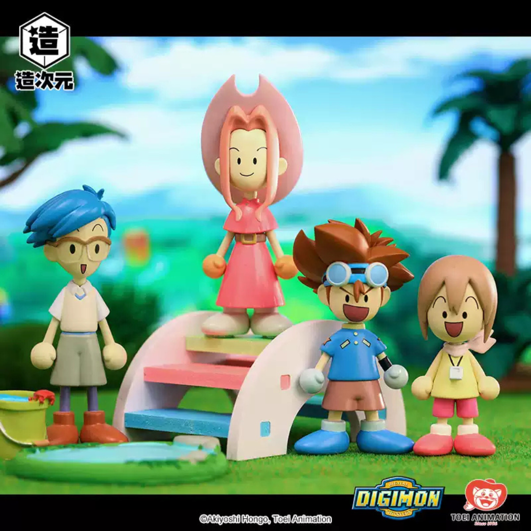 Digimon - Pop Up Store Exclusive - Digimon Adventure Wooden Doll Keychain (FULL SET OF 8) [INSTOCK]