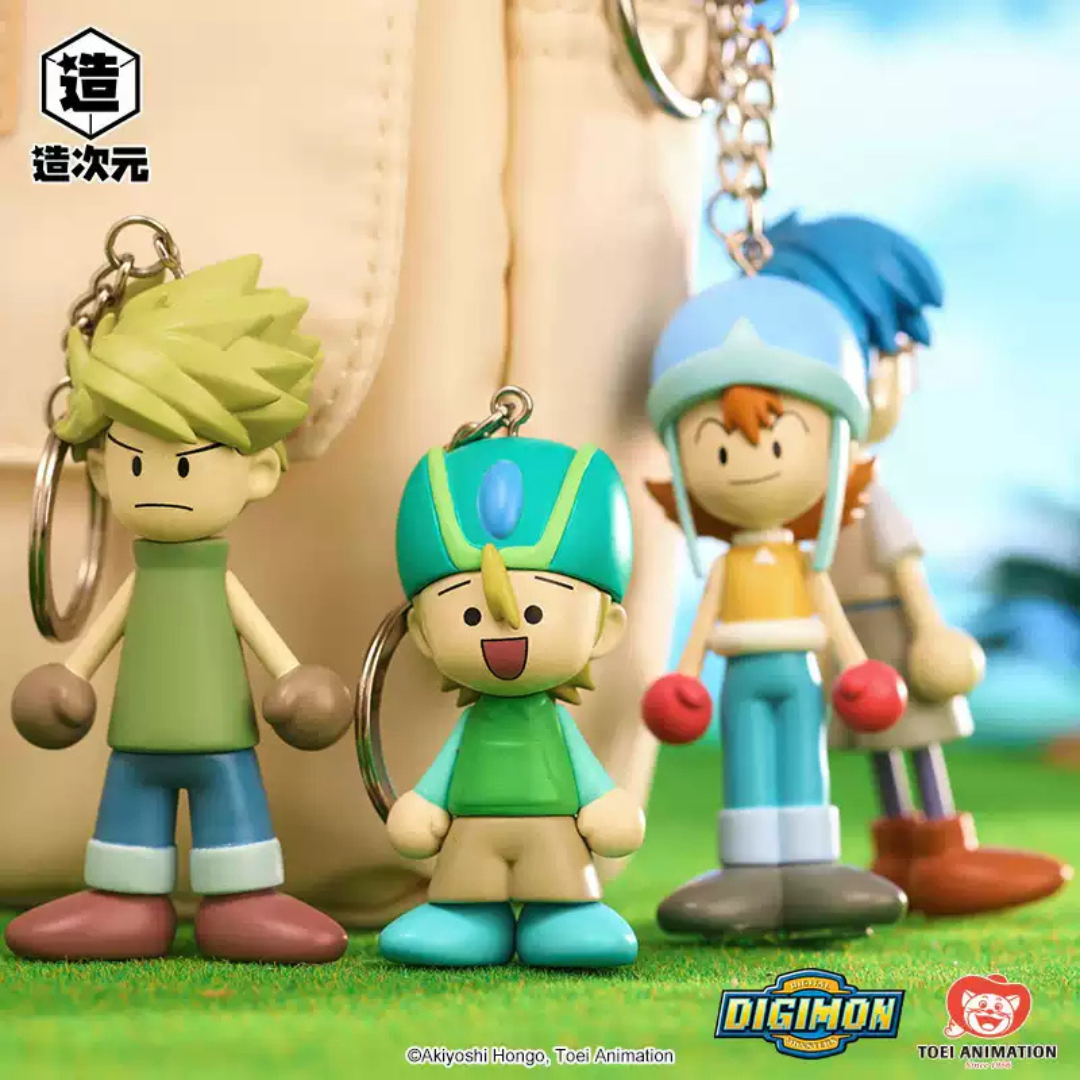 Digimon - Pop Up Store Exclusive - Digimon Adventure Wooden Doll Keychain (FULL SET OF 8) [INSTOCK]