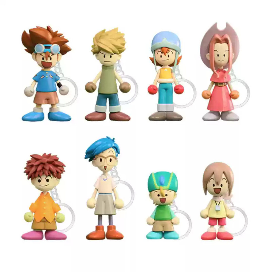 Digimon - Pop Up Store Exclusive - Digimon Adventure Wooden Doll Keychain (FULL SET OF 8) [INSTOCK]