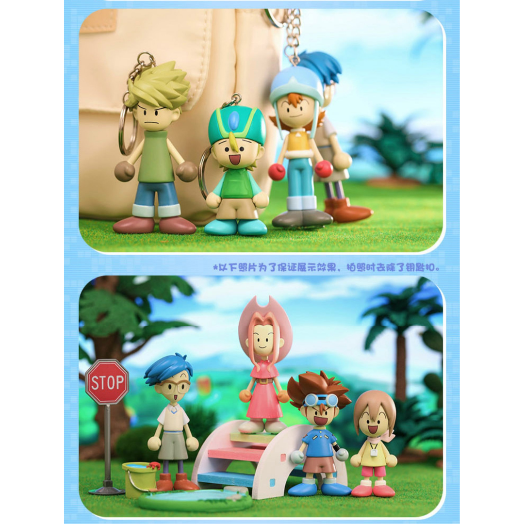 Digimon - Pop Up Store Exclusive - Digimon Adventure Wooden Doll Keychain (FULL SET OF 8) [INSTOCK]
