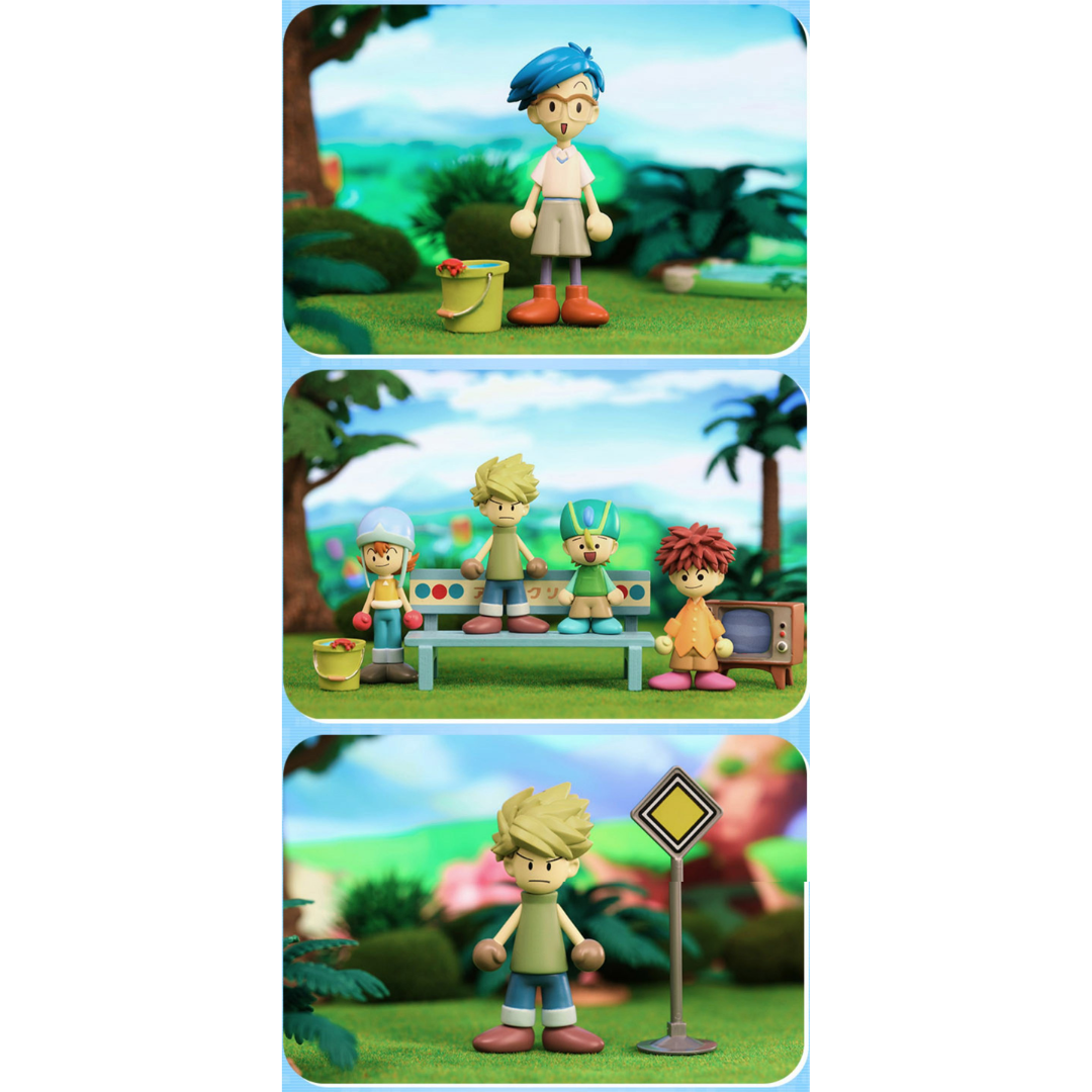Digimon - Pop Up Store Exclusive - Digimon Adventure Wooden Doll Keychain (FULL SET OF 8) [INSTOCK]