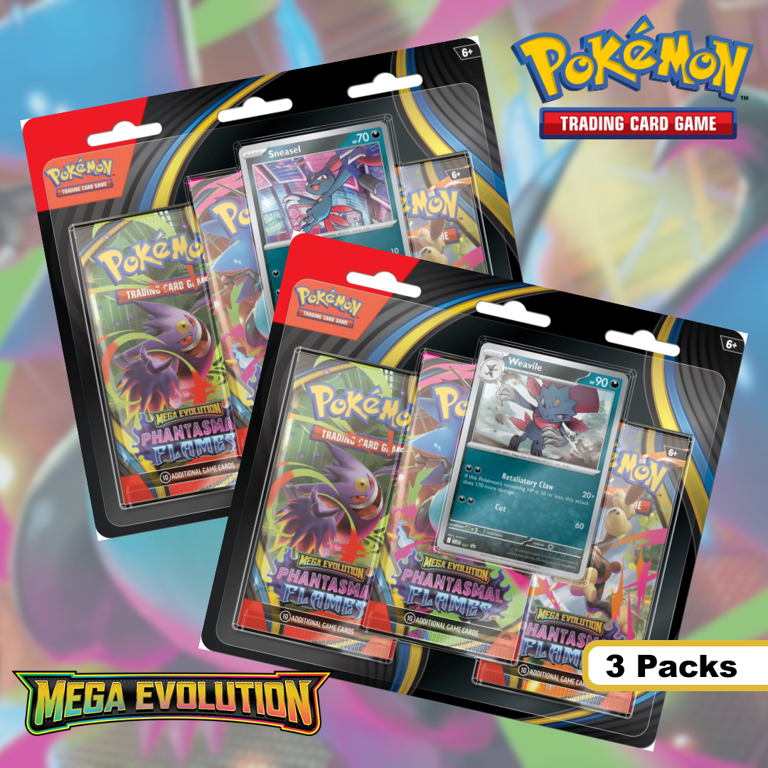 Pokemon - Pokemon TCG - ME02 Phantasmal Flames Blister Pack (3 Packs) [INSTOCK]