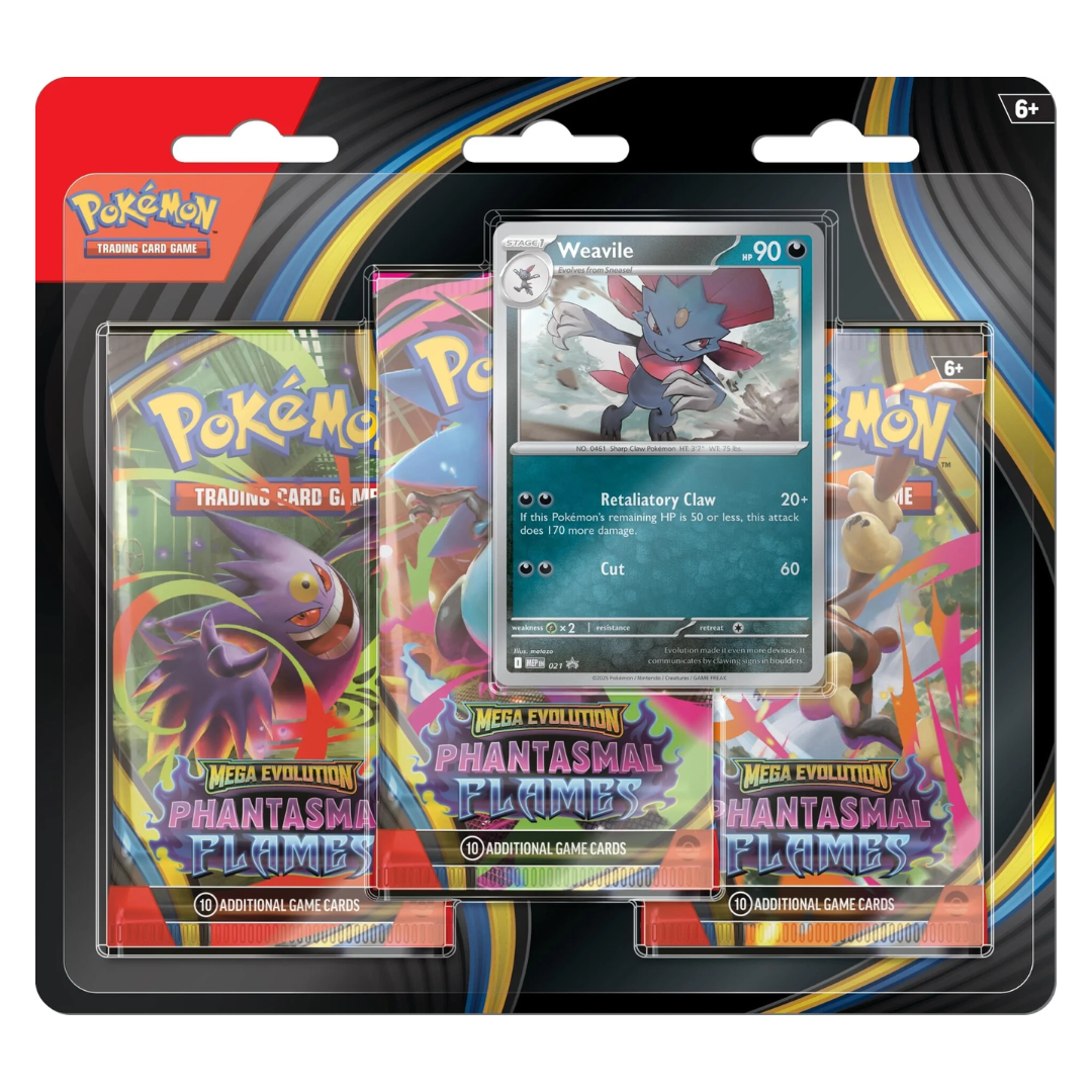 Pokemon - Pokemon TCG - ME02 Phantasmal Flames Blister Pack (3 Packs) Pokemon - Pokemon TCG - ME02 Phantasmal Flames Blister Pack (3 Packs)