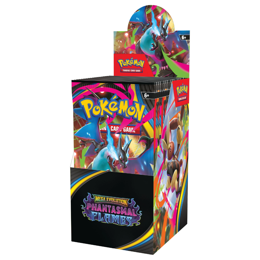 Pokemon - Pokemon TCG - ME02 Phantasmal Flames Booster Box (18 Packs) Pokemon - Pokemon TCG - ME02 Phantasmal Flames Booster Box (18 Packs)