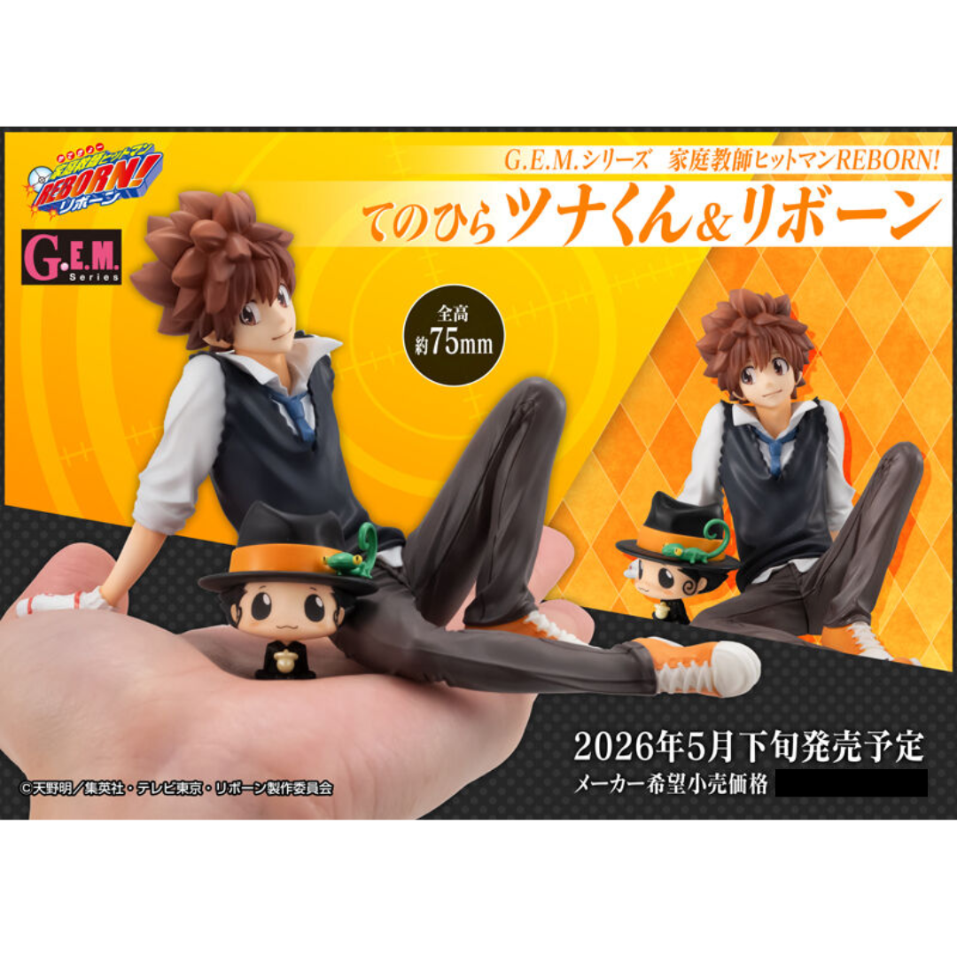 Reborn! - G.E.M. Series - Palm Size Tsuna-kun & Reborn  [PRE-ORDER] (RELEASE MAY26)