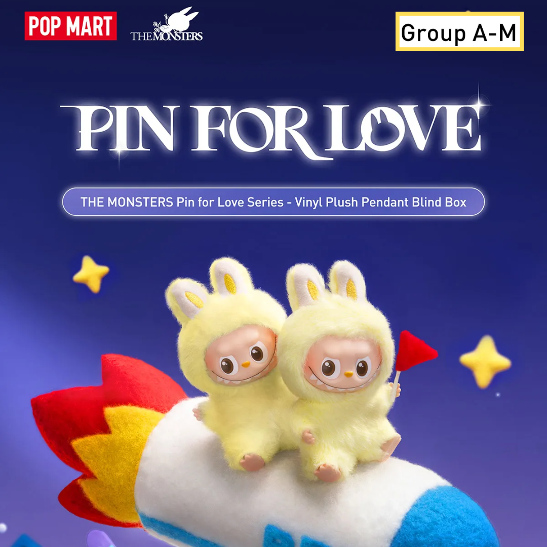 LABUBU-THE MONSTERS PIN FOR LOVE SERIES-Vinyl Plush Pendant Blind Box (A-M) [INSTOCK]