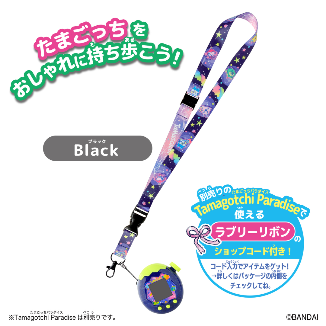 Tamagotchi - Tamagotchi Paradise - Neck Strap 30th Anniv/Black [PRE-ORDER](RELEASE NOV-DEC26)