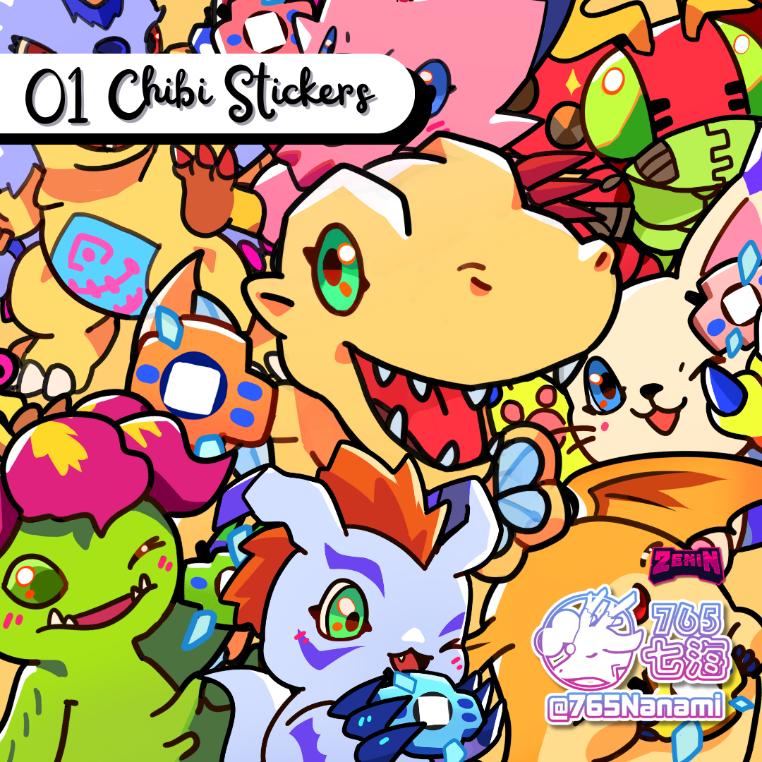 ZeninTCG - Fan made - Adventure 01 Chibi Sticker Pack  [INSTOCK]
