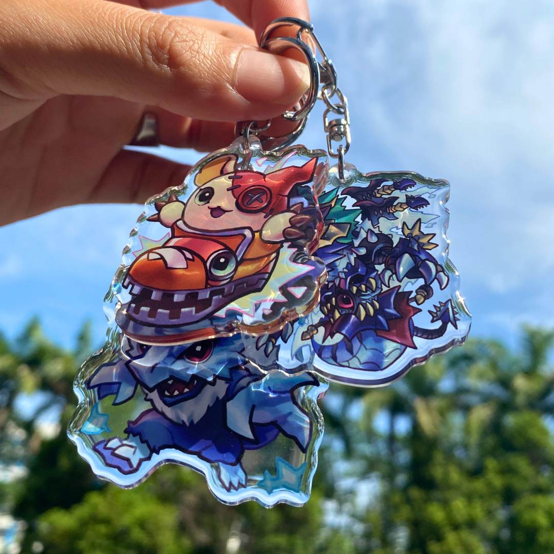 Digimon Stickers & Keychains Digimon Stickers & Keychains