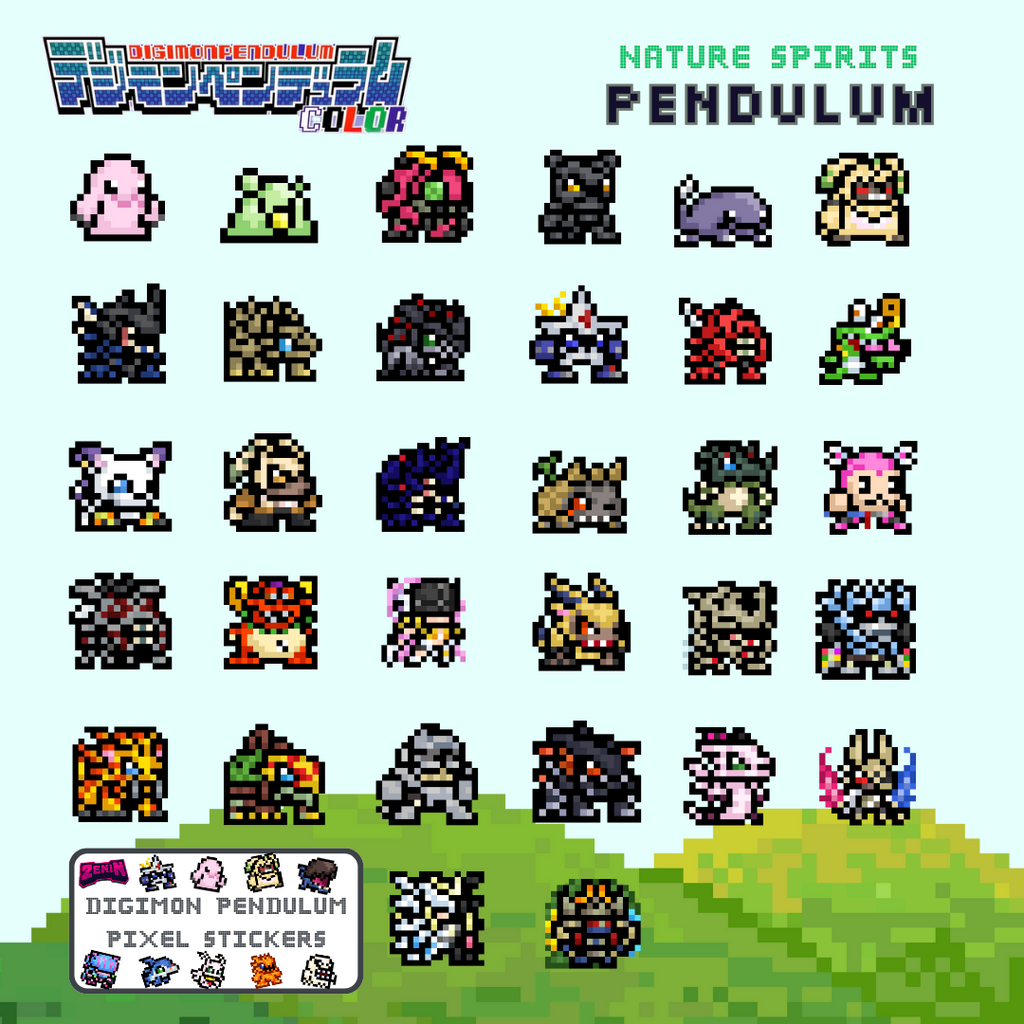 ZeninTCG - Fan-made- Mini Pixel Sticker Pack (Pendulum Series)