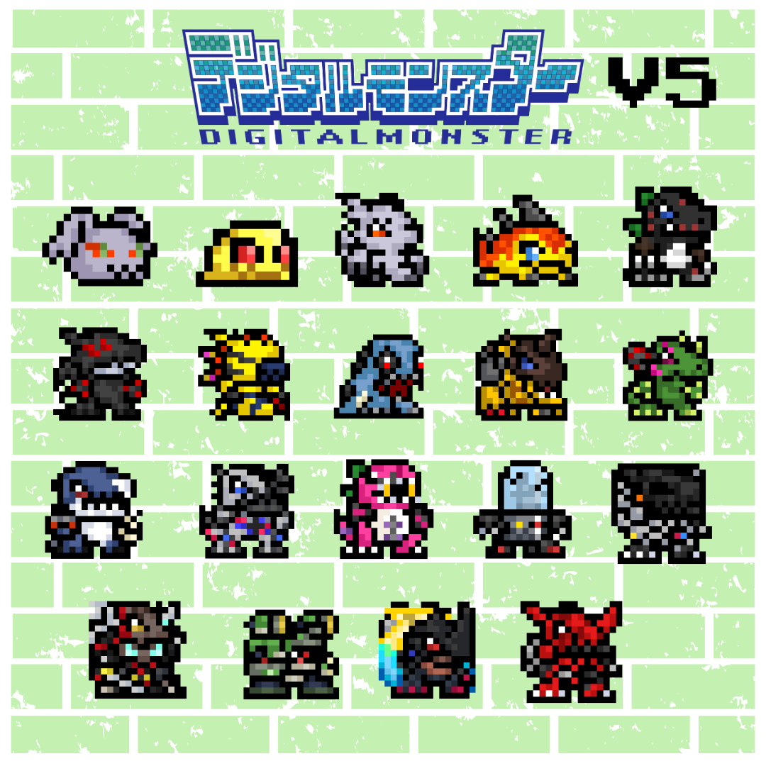 ZeninTCG - Fan-made- Mini Pixel Sticker Pack (Vpet V1-5) [INSTOCK]