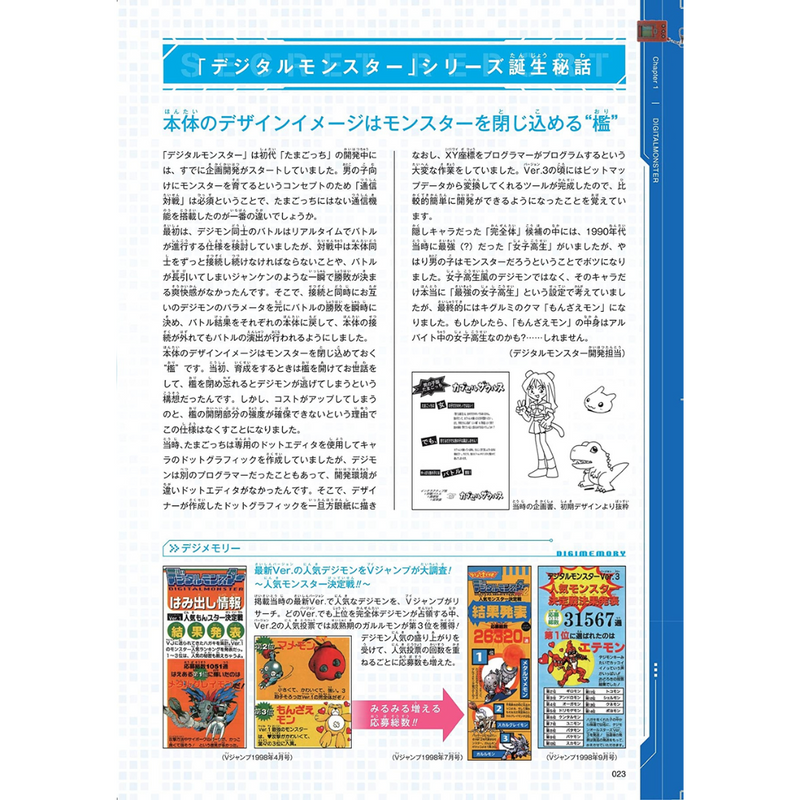 Digimon - 25th Anniversary Book Digimon Device & Dot History