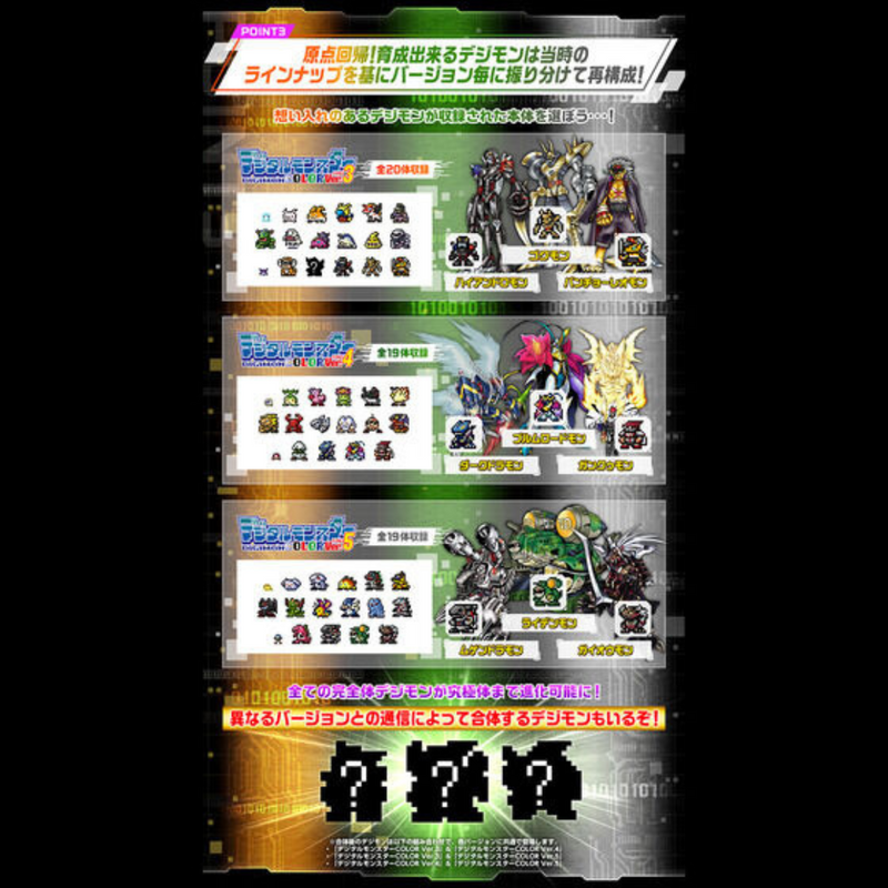 Digimon COLOR Vpet (Ver.3 Original Purple / Ver.4 Original Clear Red / Ver.5 Original Clear Green)