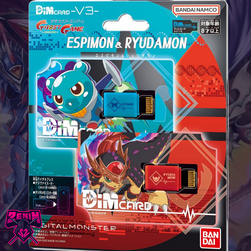 Digimon Vital Bracelet Digital Monster - Dim Card V3 - Espimon & Ryudamon